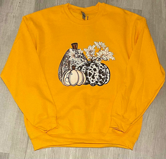 Printed Pumpkin Sweatshirt