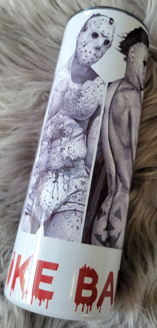 I <3 Bad Boys Horror Tumbler