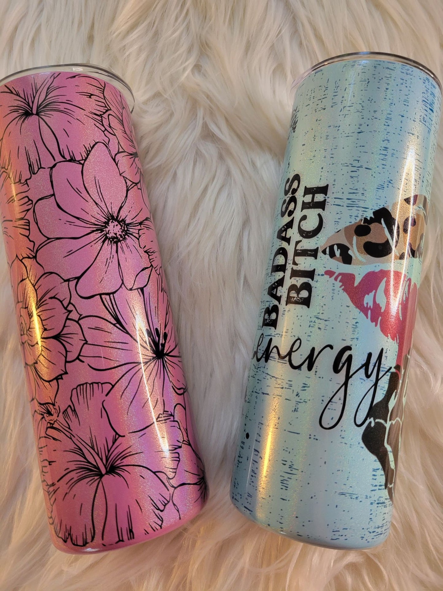 Floral Outline Tumbler