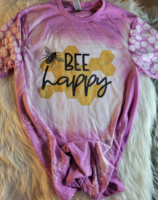 Bee Happy Stenciled Tee