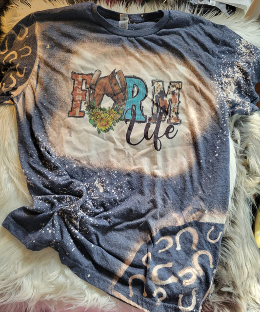 Farm Life Stenciled Tee